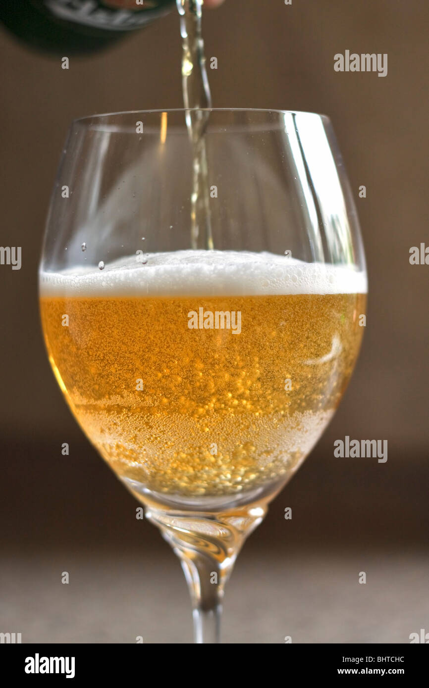 Glass of lager Stock Photo Alamy