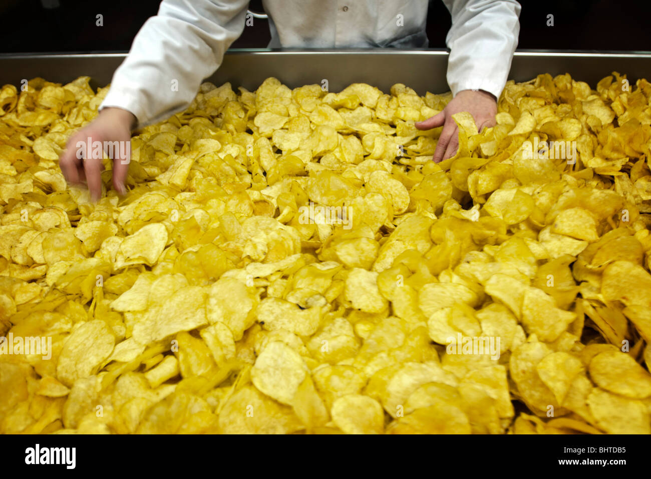 Kettle Chips Production Line Stock Photo Alamy