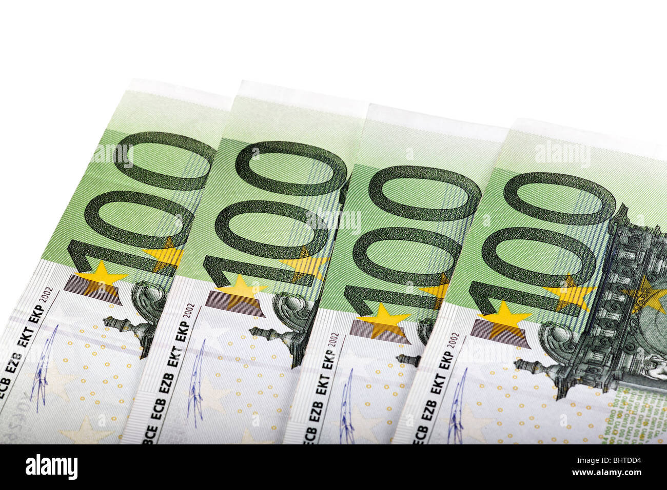 Banknotes, 100 Euro bills Stock Photo