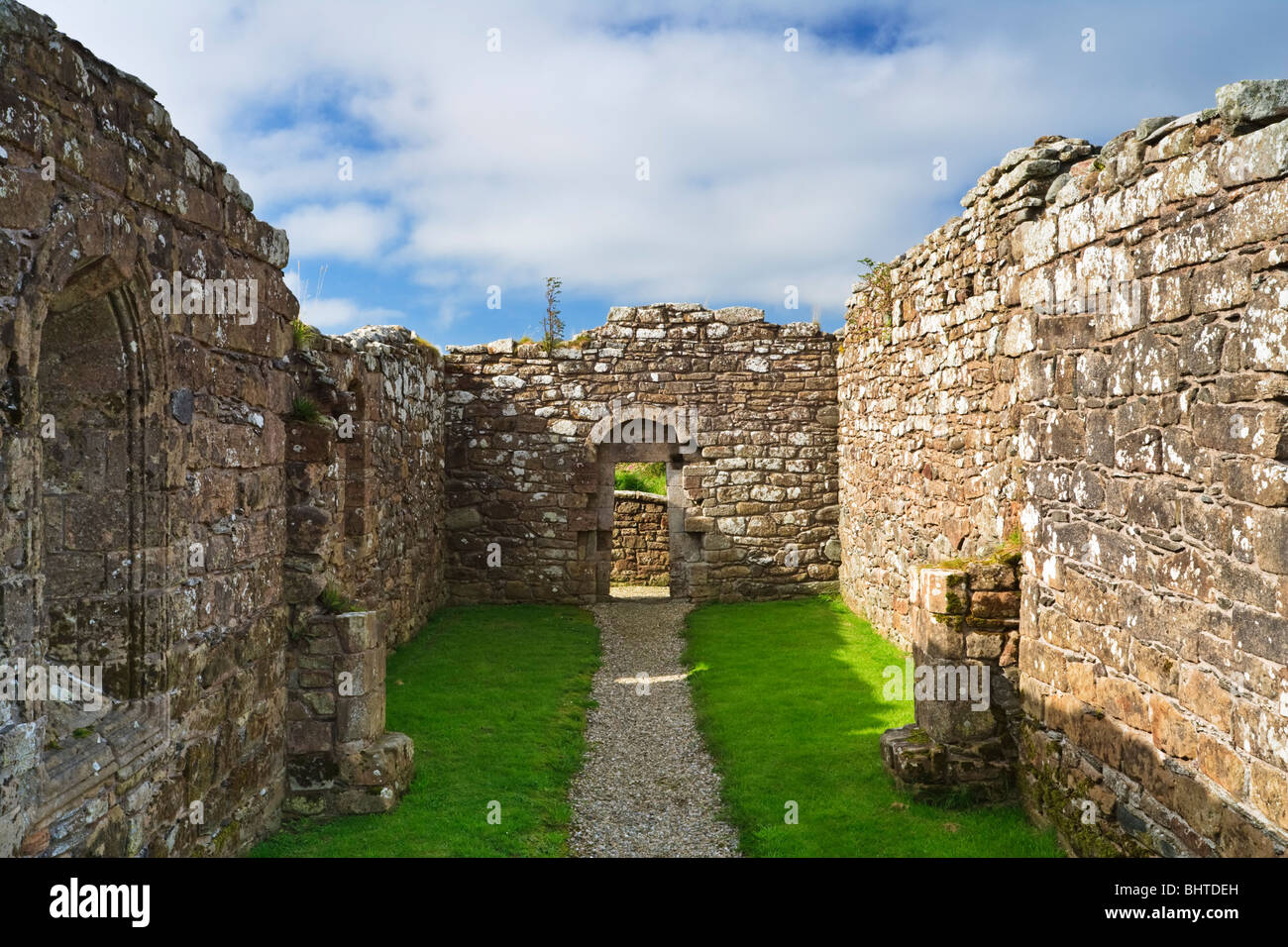 The ruins of Banagher old church near Dungiven, County Londonderry, Northern Ireland. The nave dates from 1100 Stock Photo