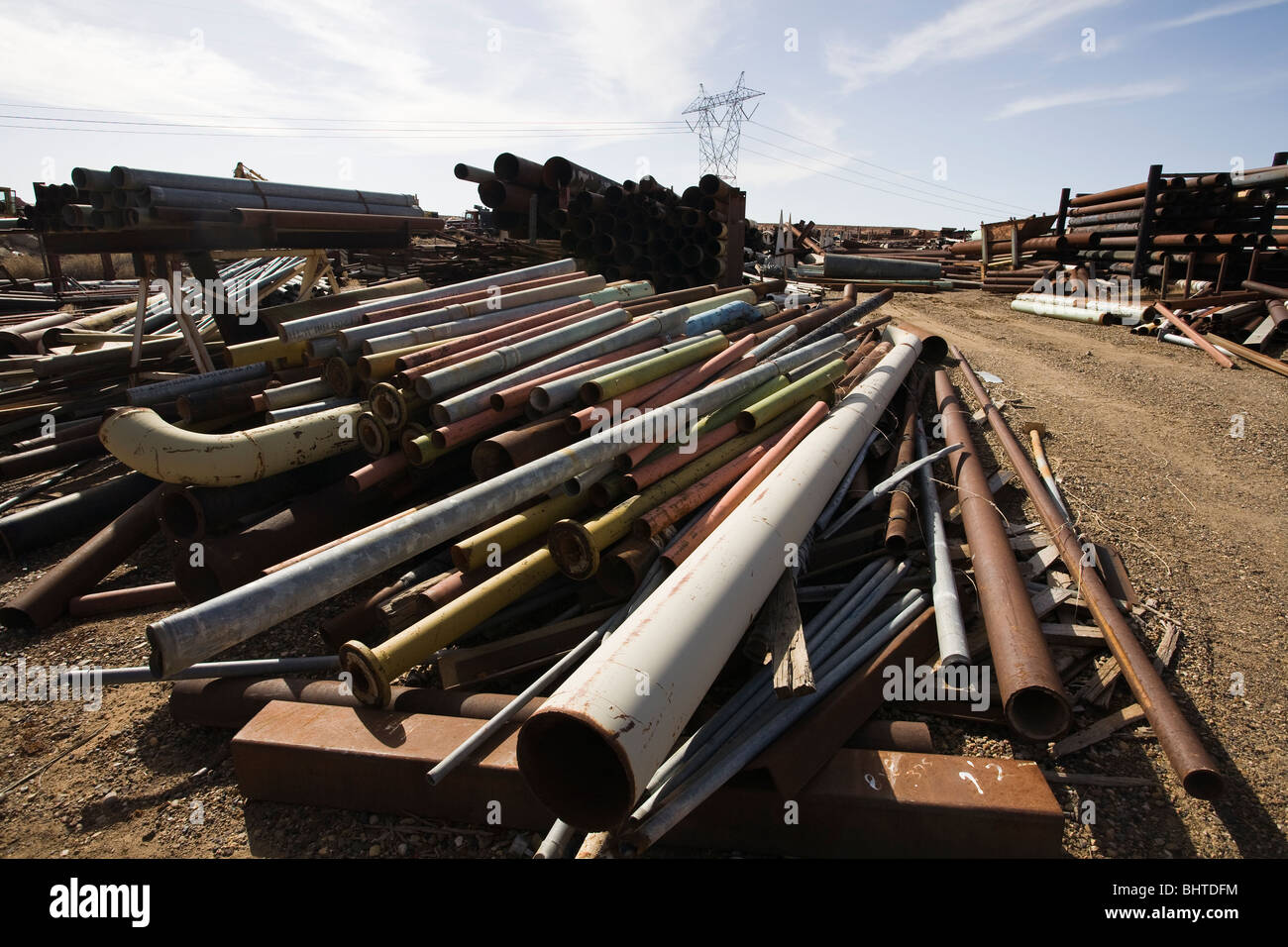 Scrap metal pipe hires stock photography and images Alamy