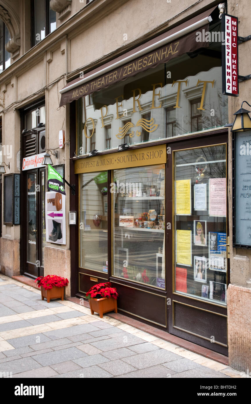 Music theatre and souvenir shop, Budapest Hungary Stock Photo Alamy