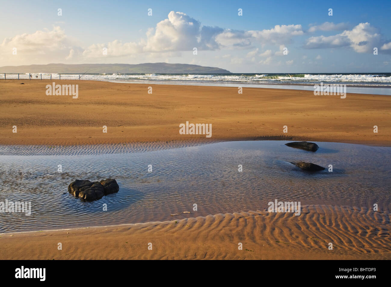 Sandy beach near the village of Downhill, County Londonderry, Northern Ireland Stock Photo