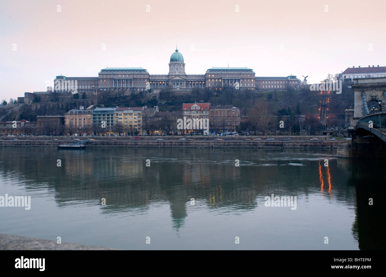 Buda castle across the Danube in Budapest, Hungary Stock Photo - Alamy