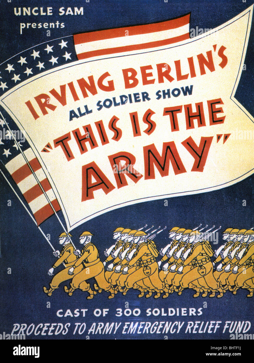 THIS IS THE ARMY - Poster for 1942 Broadway show by Irving Berlin subsequently made into a film Stock Photo
