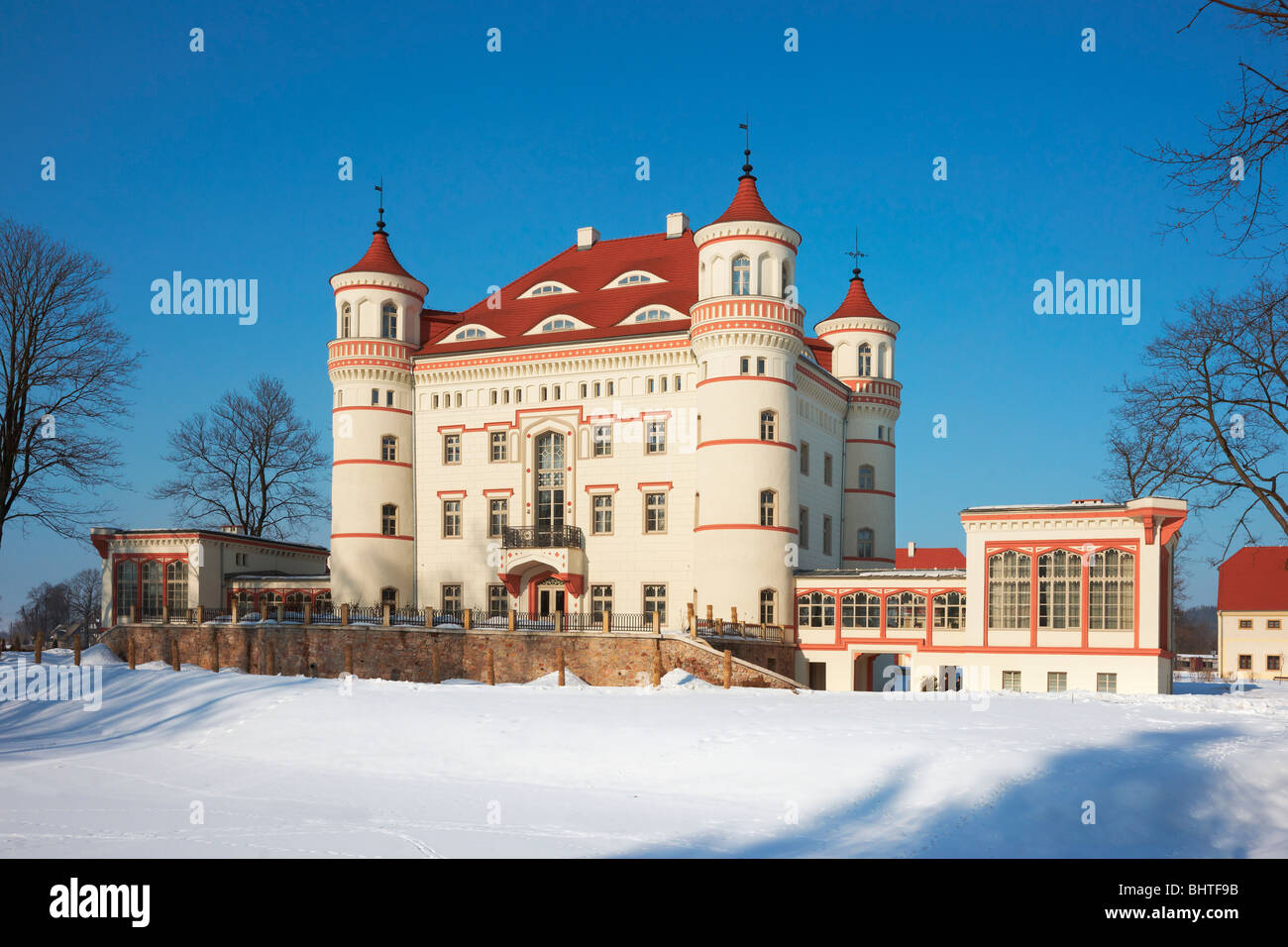 Wojanow Palace near Jelenia Gora, Poland Stock Photo