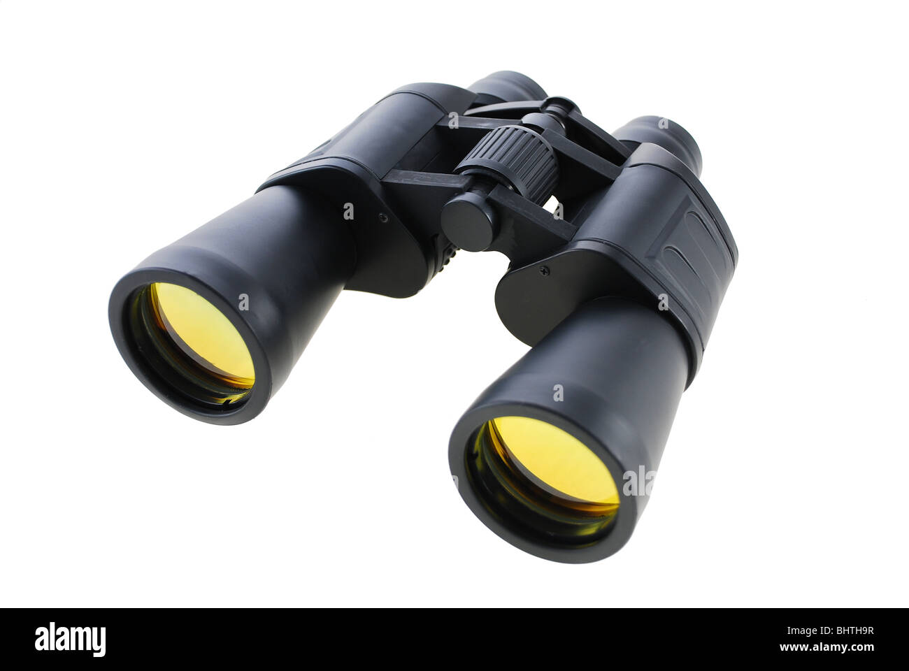 A pair of binoculars on a clean white background Stock Photo