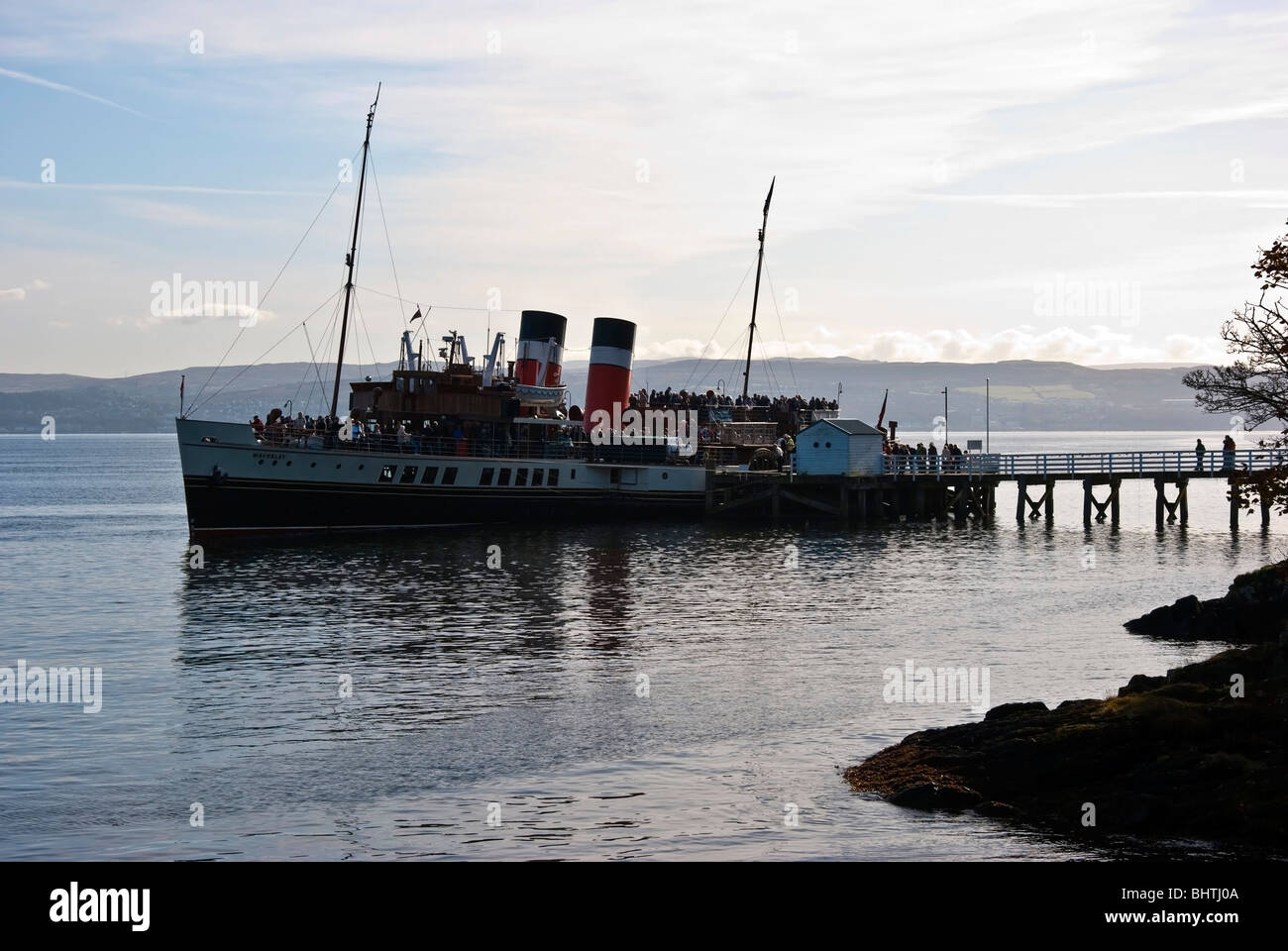 Paddle Steamer Waverly Blairmore Loch Long Argyll Stock Photo Alamy