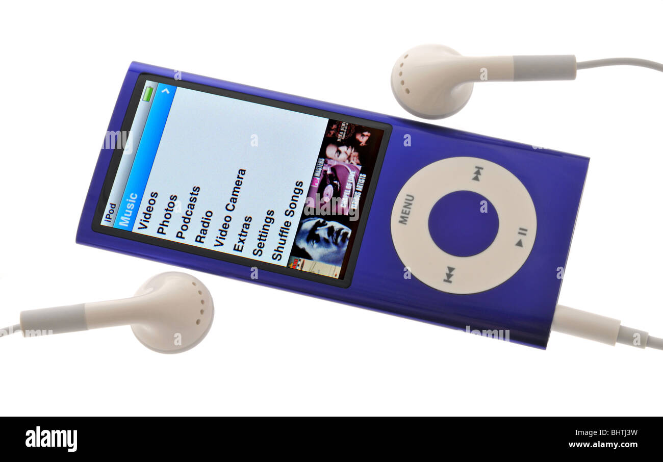 ipod nano portable music player, ipod nano 5th generation Stock Photo