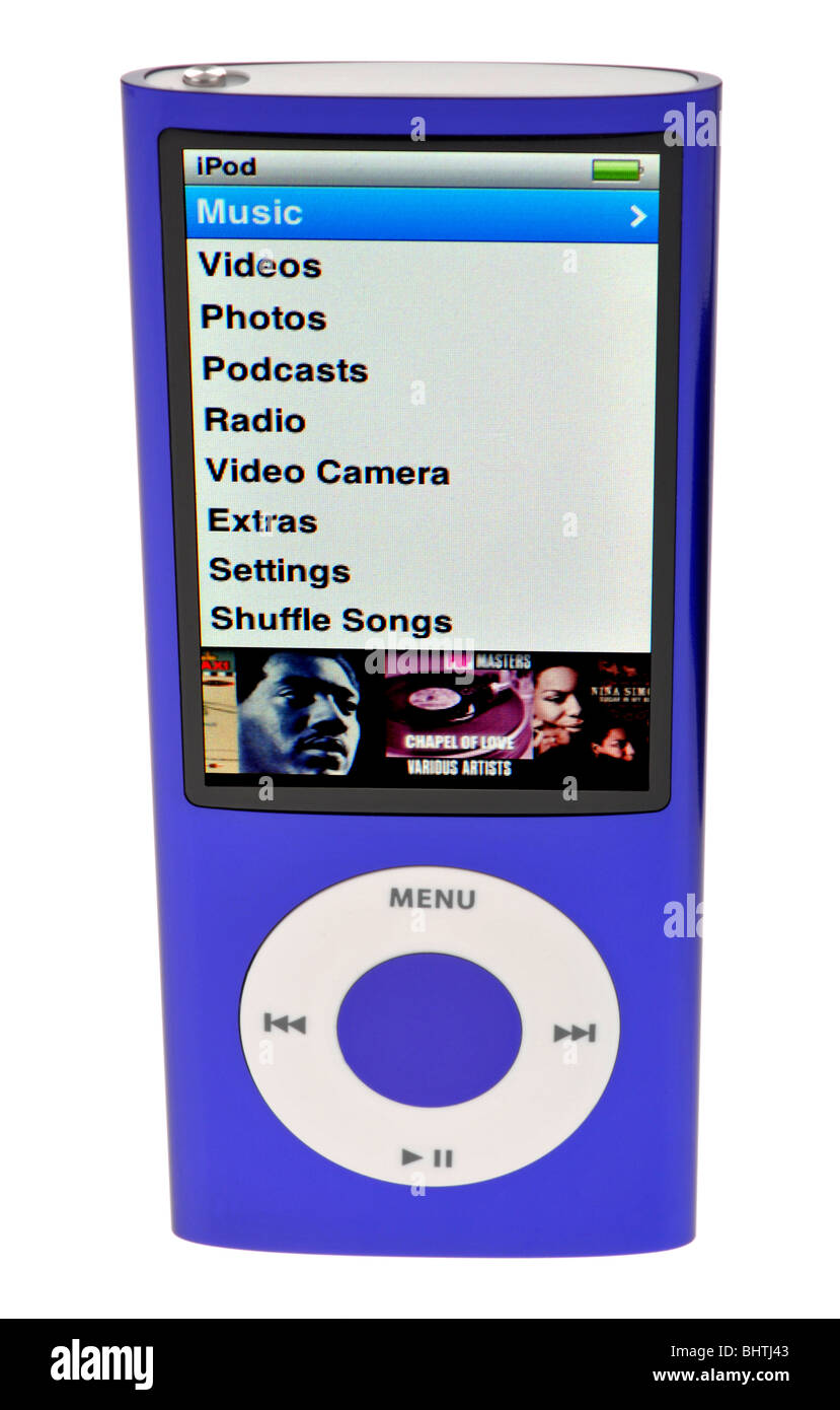 ipod nano portable music player, ipod nano 5th generation Stock Photo