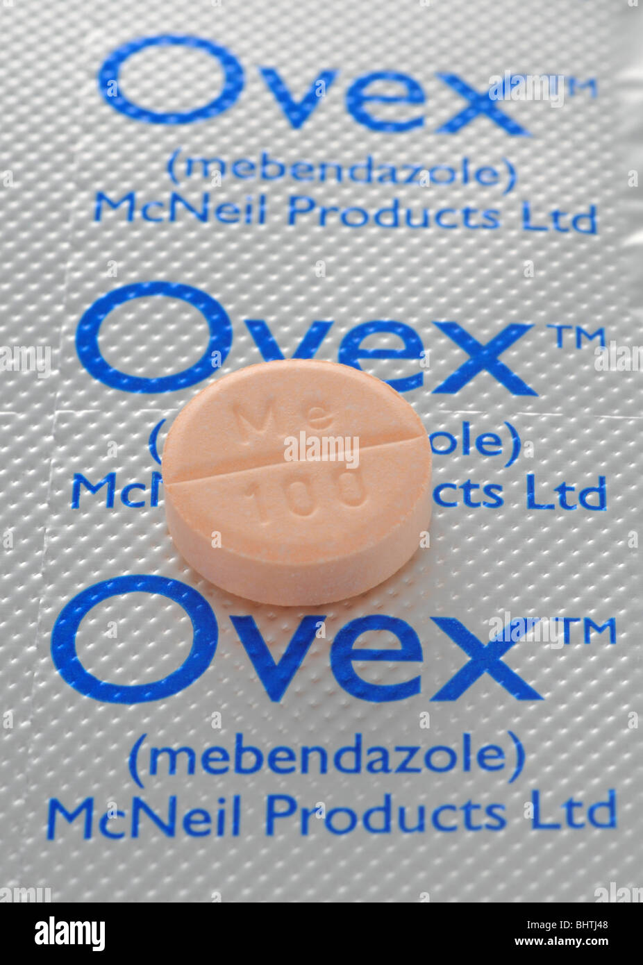 Ovex tablets for treatment of threadworm or pinworm Stock Photo Alamy