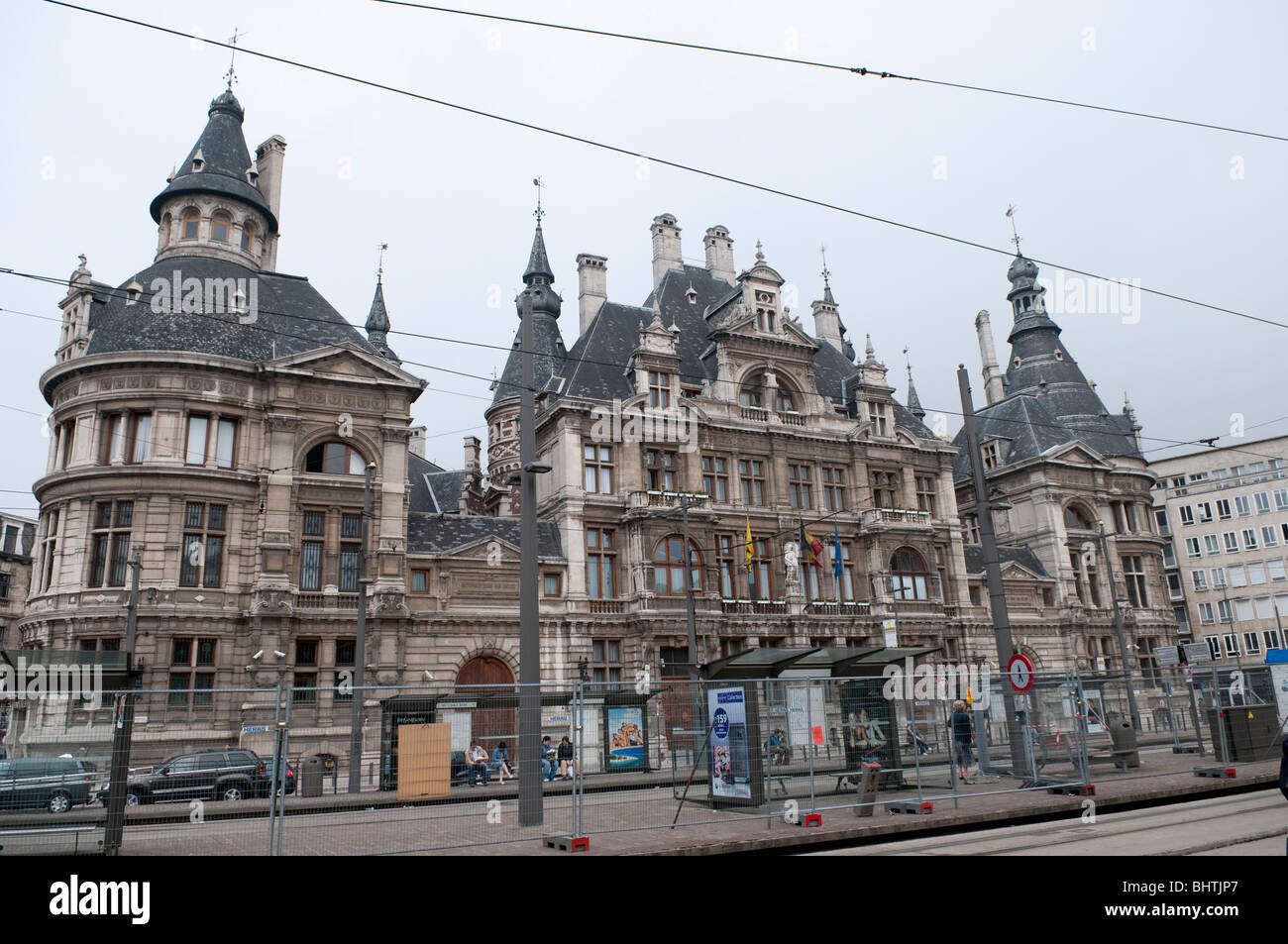 Ornate building Antwerp Antwerpen Belgium Europe Stock Photo