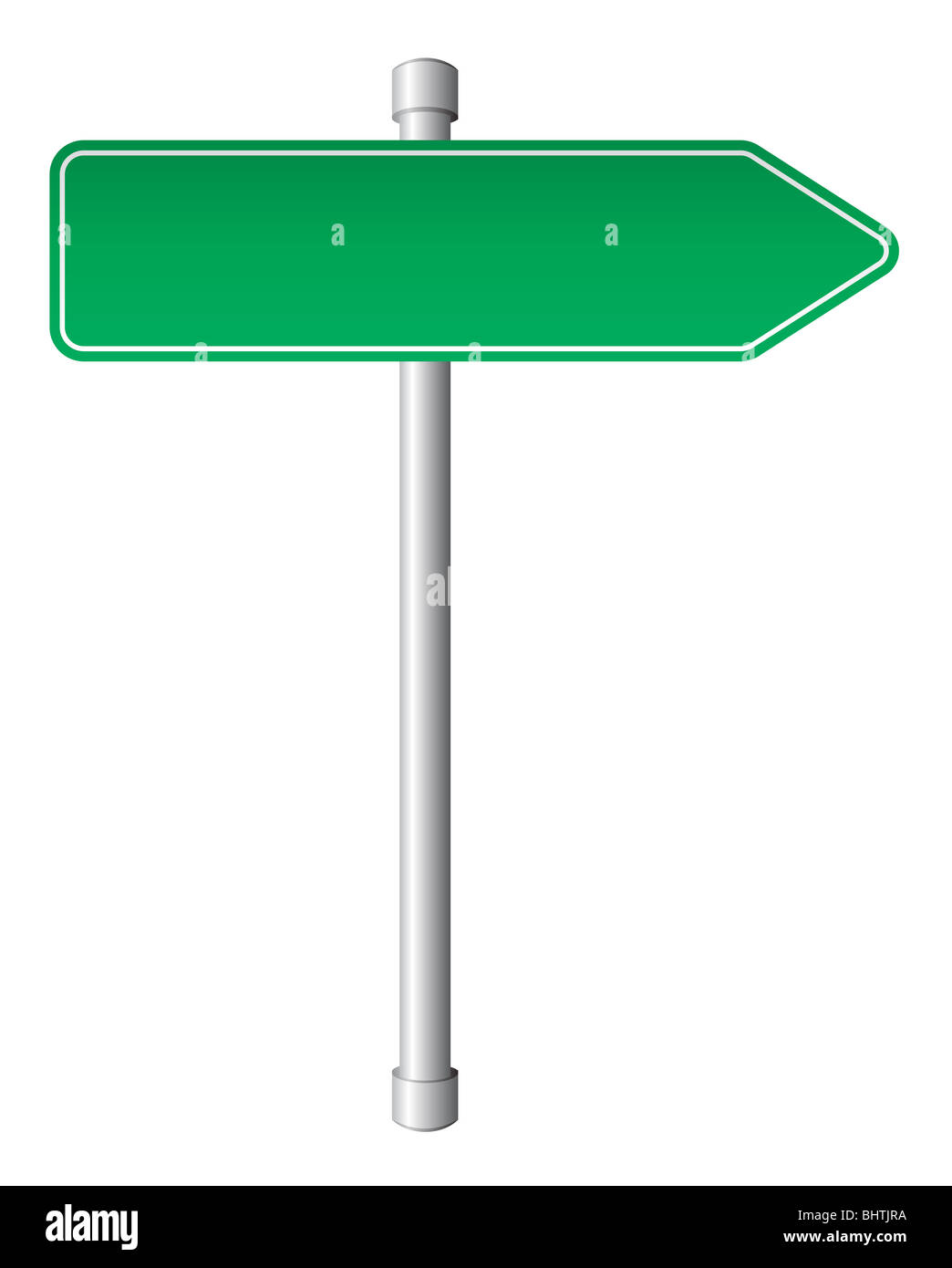 Green directional sign Cut Out Stock Images & Pictures - Alamy