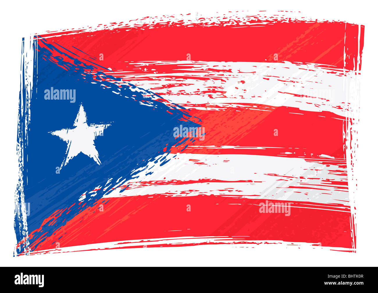 Grunge Puerto Rico flag Stock Photo - Alamy