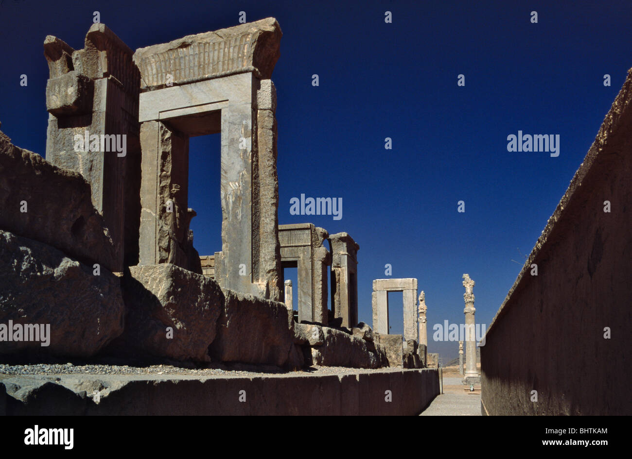 Xerxes' Gateway at Apadana Palce, Persepolis, Iran Stock Photo