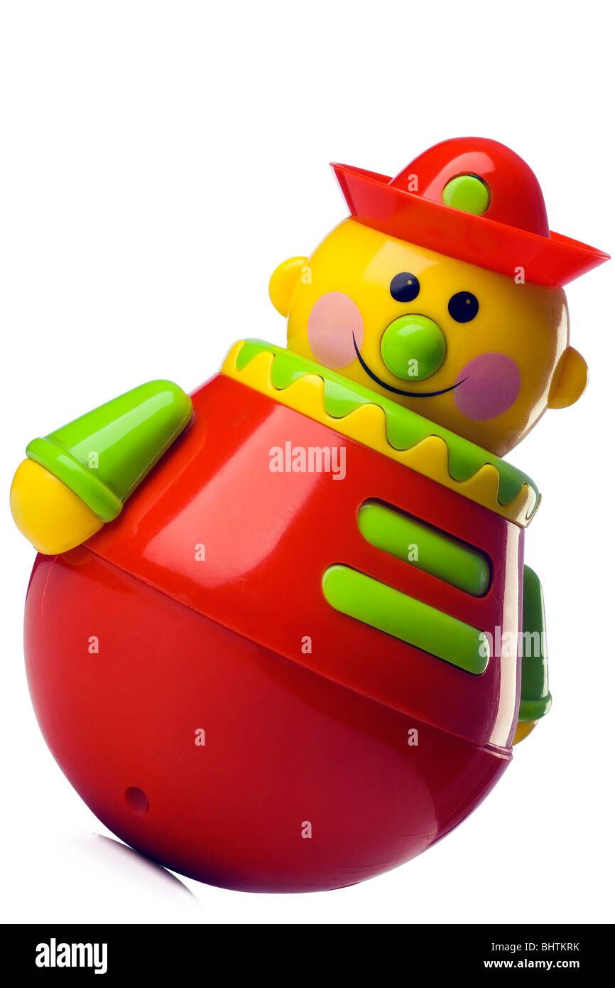 roly-poly toy on white Stock Photo - Alamy