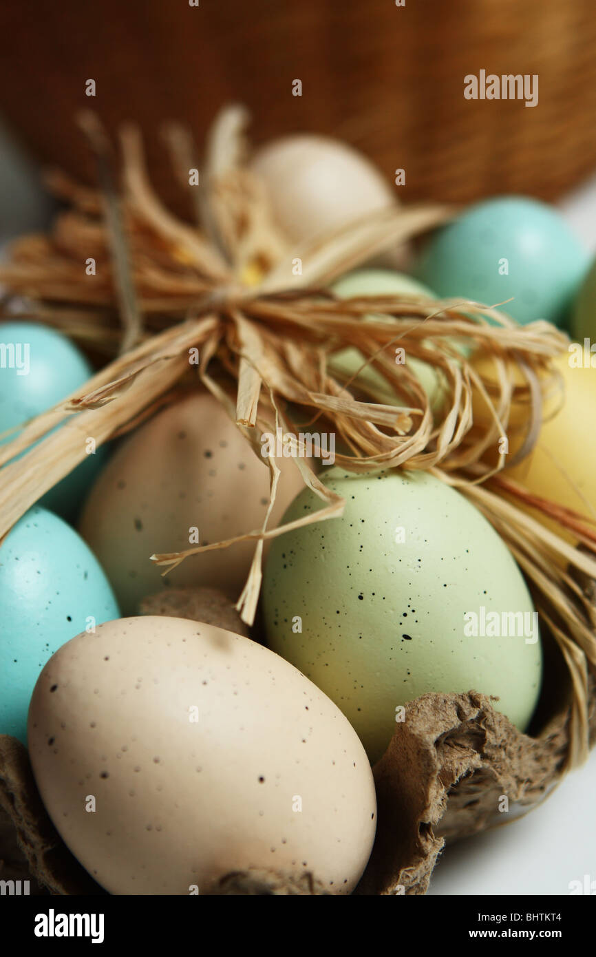 Beautiful Colorful Easter Eggs Stock Photo