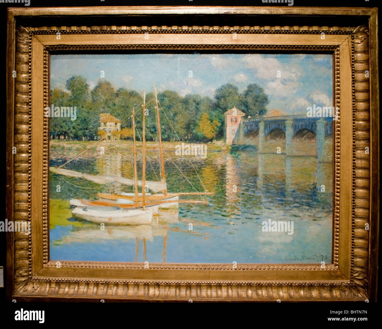 Paris, France - Detail Modern French 'Post Impressionism' Painting on Display Inside of Orsay Museum, fine art, impressionists fine art paintings Stock Photo