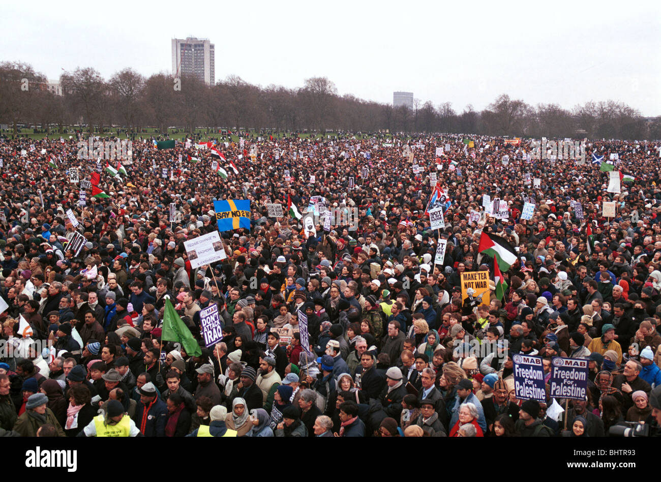 UK More than million people demonstrate against the invasion of Iraq in February 2003 Stock Photo