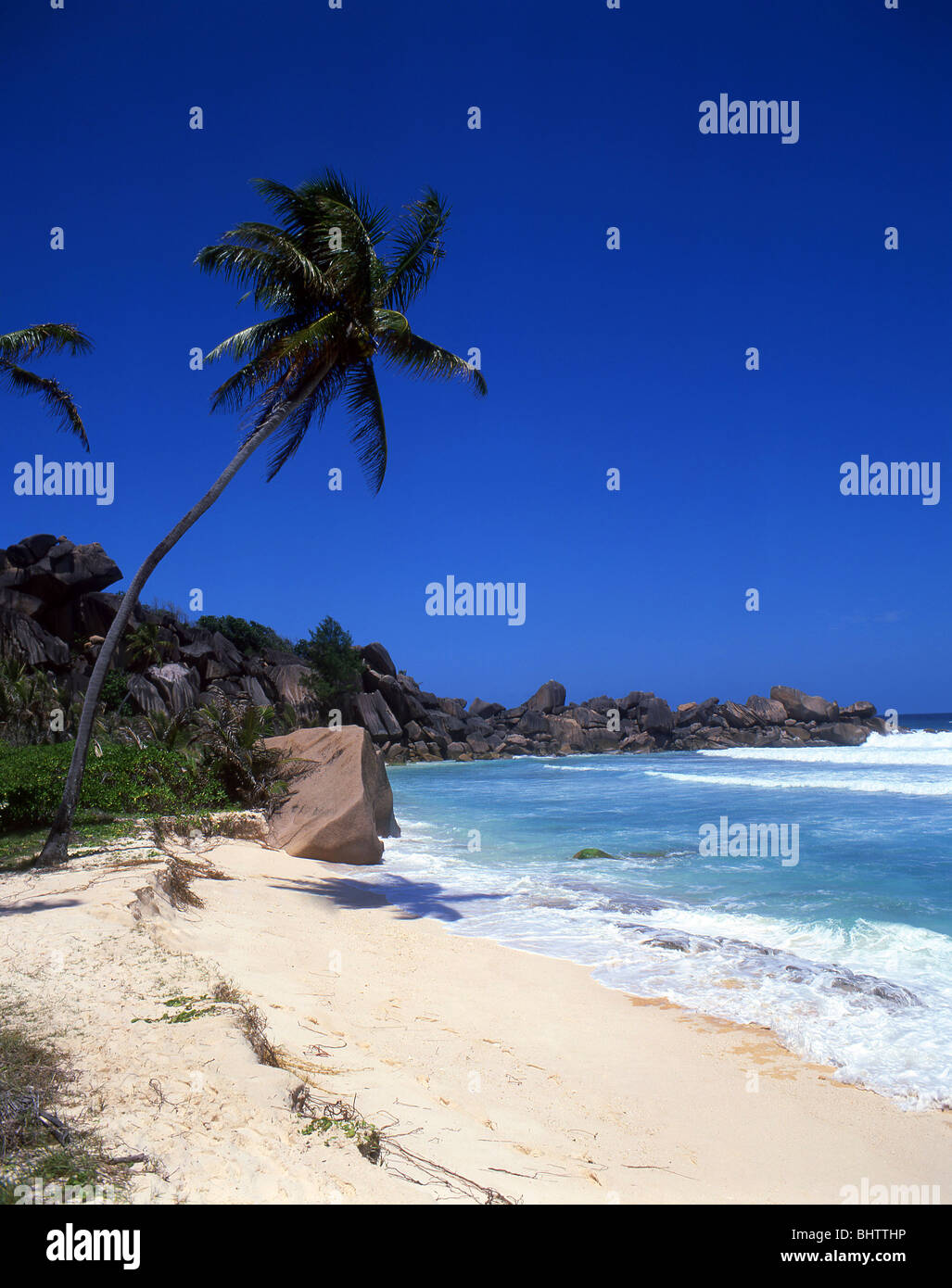 Grand Anse Beach, La Digue, Inner Islands, Seychelles Stock Photo