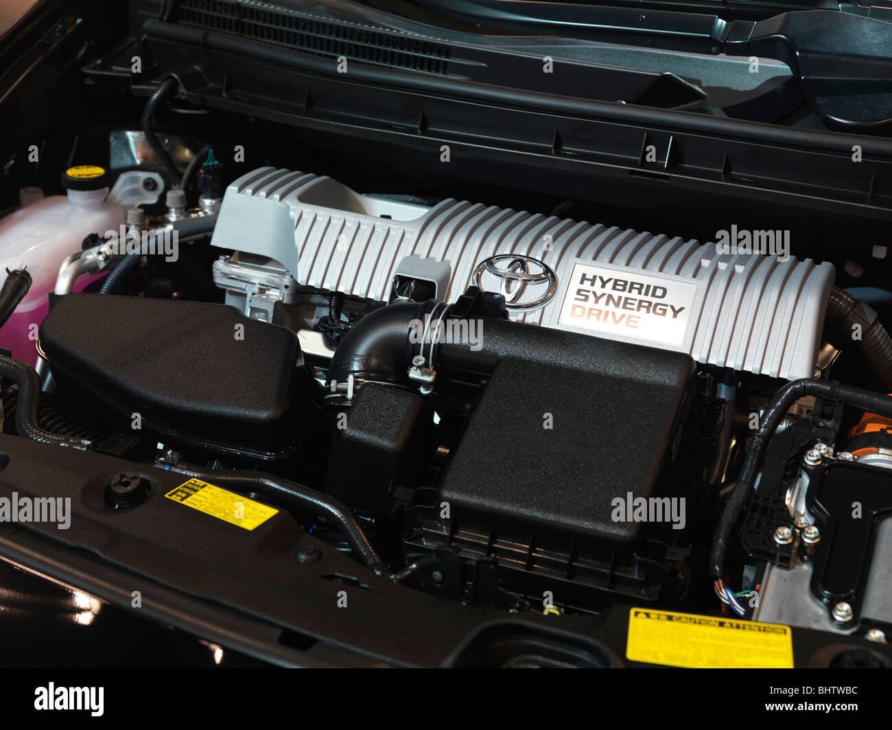 2010 Toyota Prius Hybrid Synergy Drive Engine Stock Photo