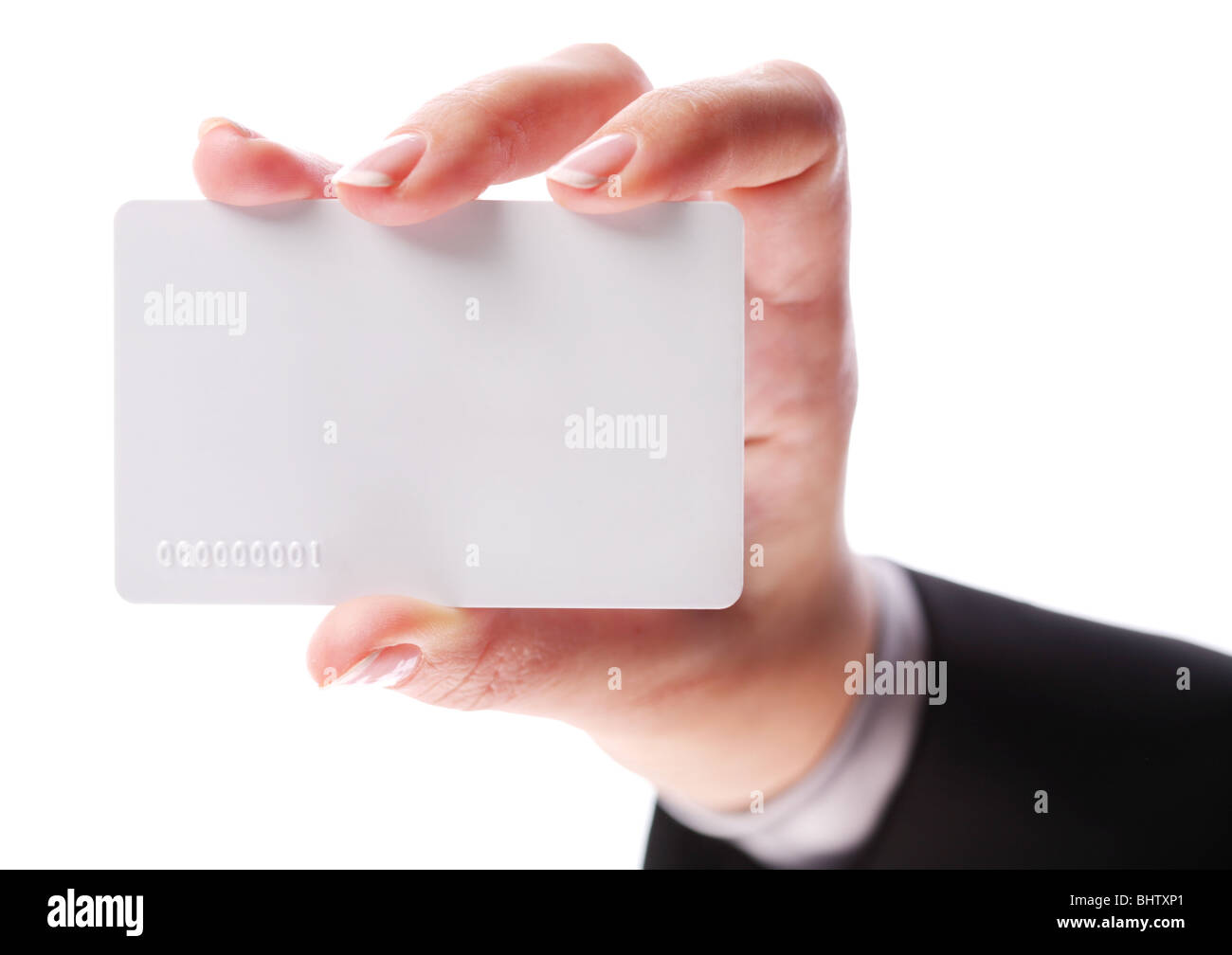Credit card in woman hand Stock Photo