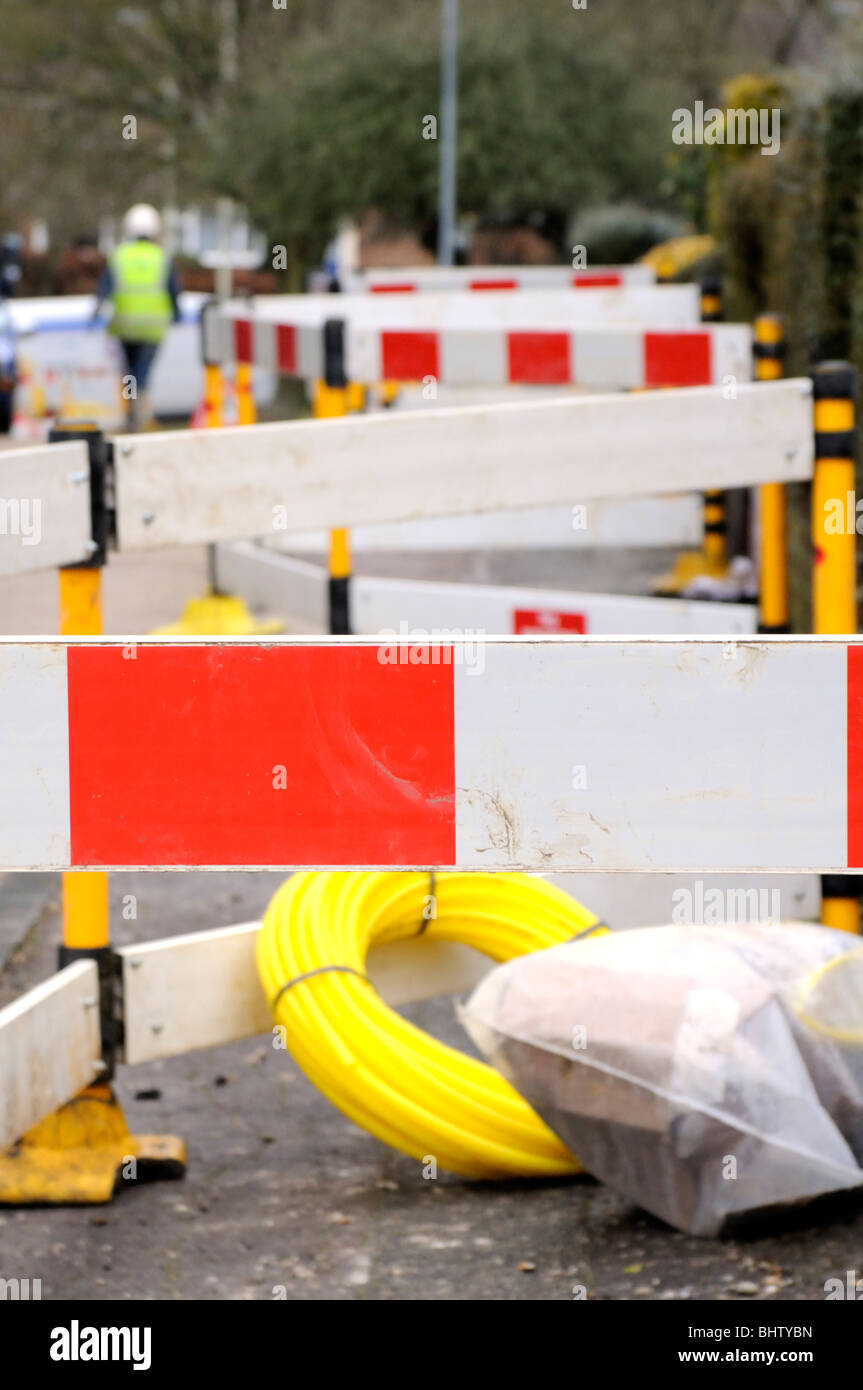 Plastic safety barrier hires stock photography and images Alamy