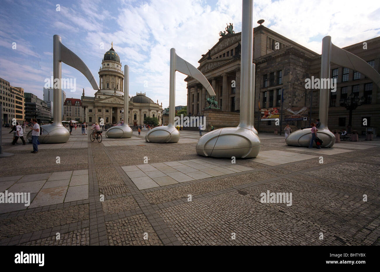 The sculpture Masterpieces of Music on the Gendarmenmarkt Square in Berlin, Germany Stock Photo