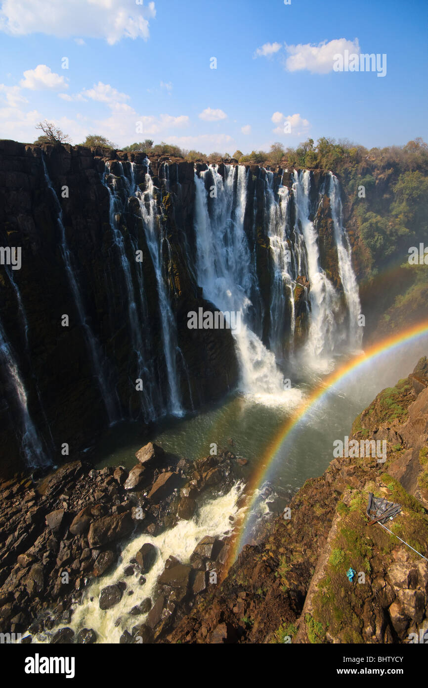 Africa Rainbows River Victoria Falls Zambia Stock Photo