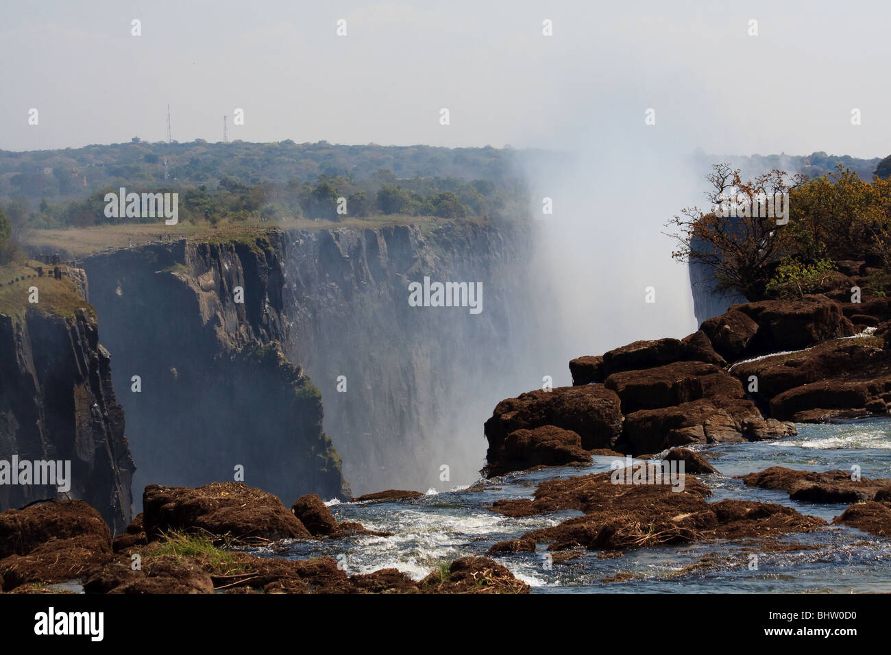 Africa Gorge River Victoria Falls Zambia Stock Photo