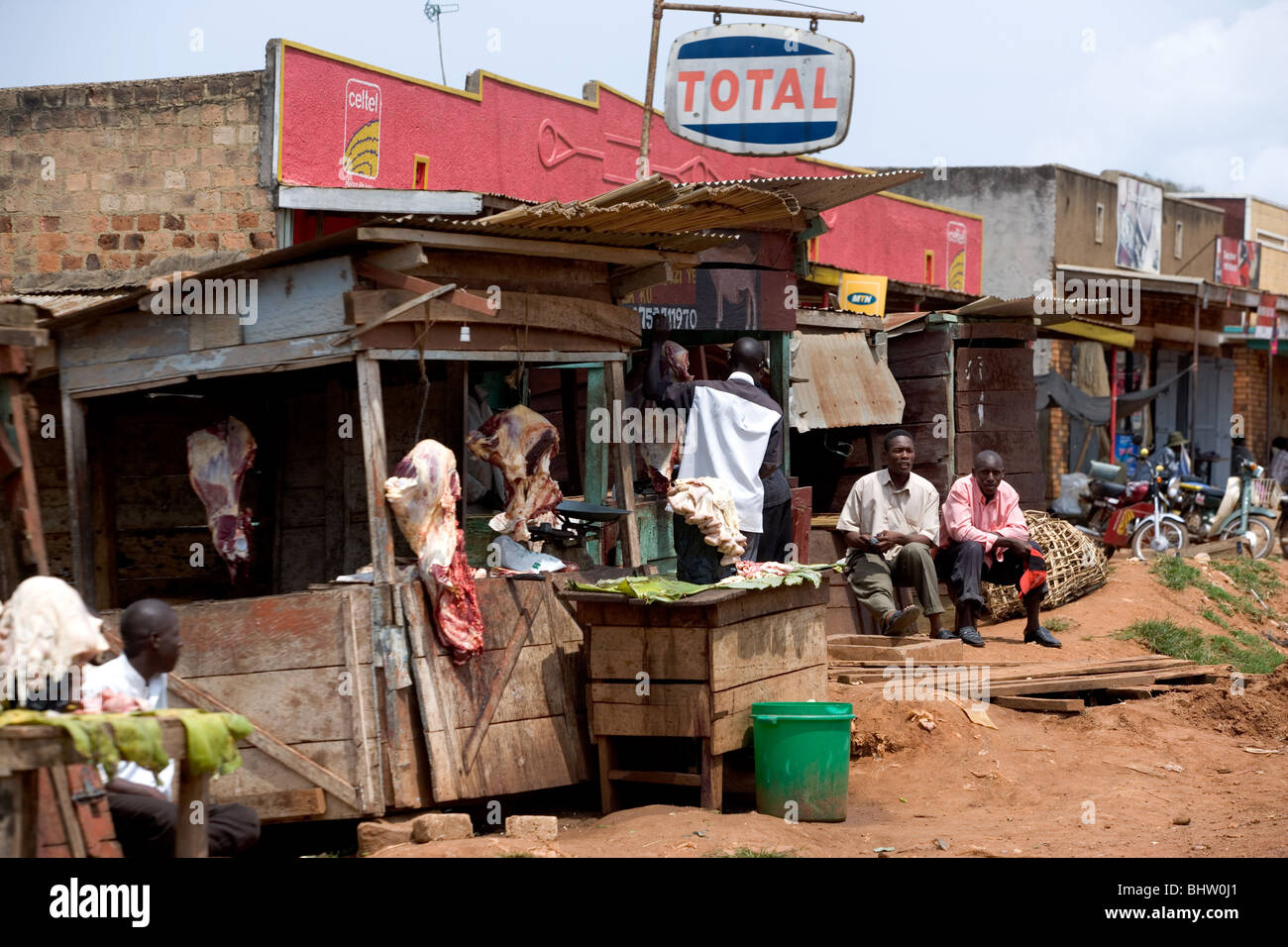 Shops in a village in Uganda, Africa Stock Photo Alamy