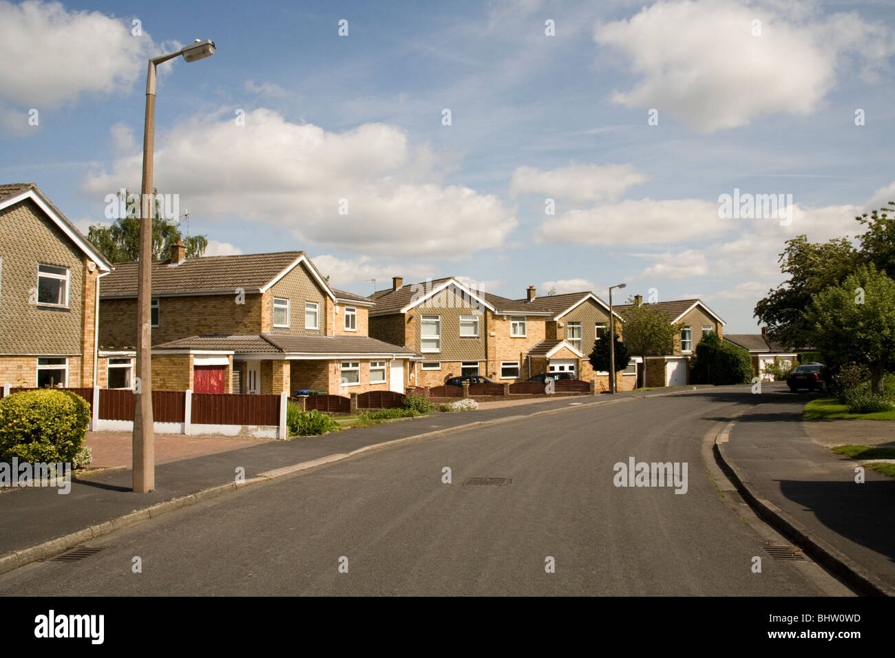 Suburban 1960's detached houses, Gatley, Manchester Stock Photo Alamy