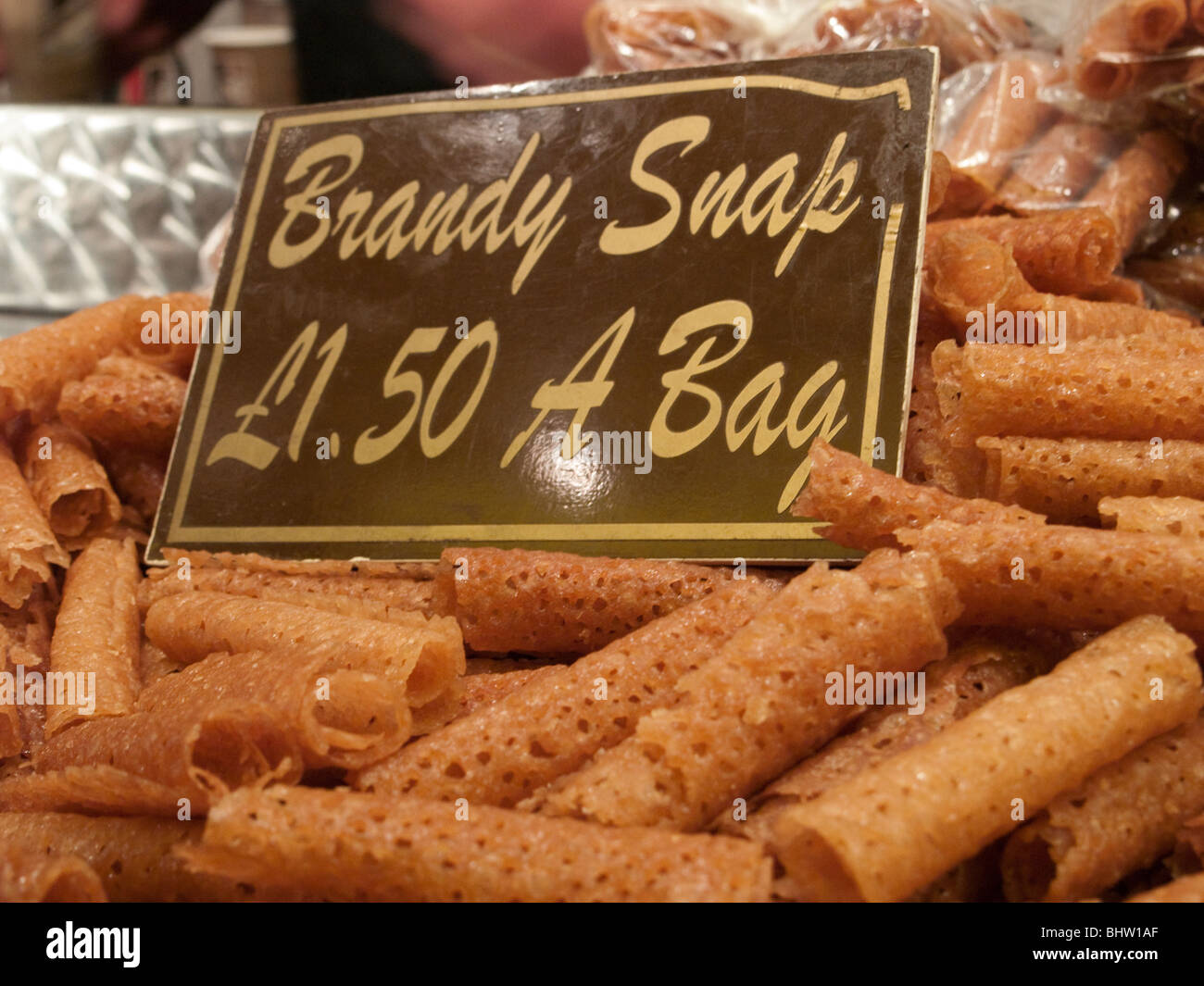 Brandy Snaps for sale at the annual Goose Fair in Nottingham