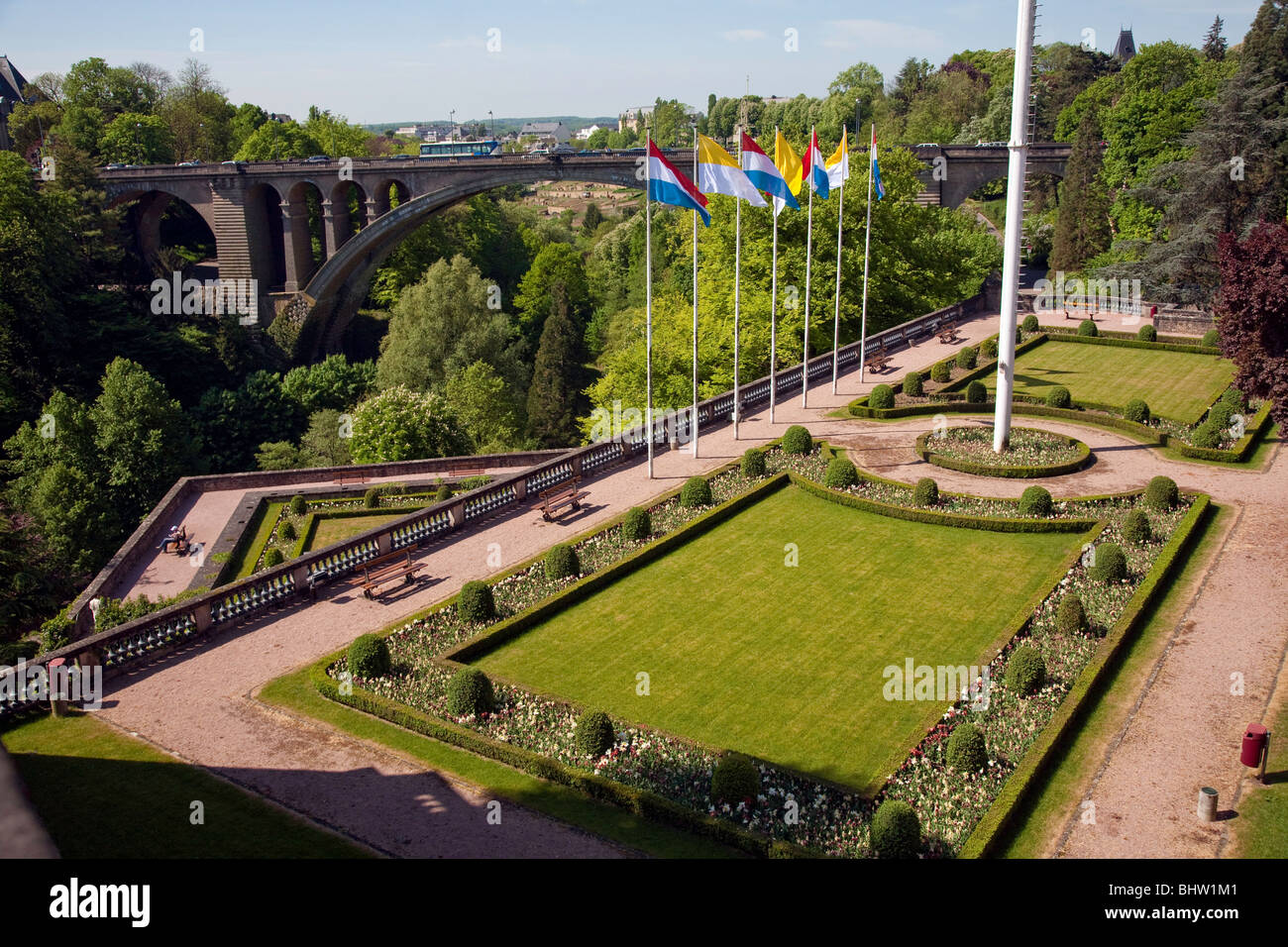 Public City Park in the City of Luxembourg; Luxembourg;Europe Stock Photo