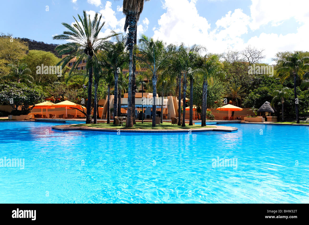 Cascades Hotel swimming pool Suncity, Northwest Province South Africa Stock Photo