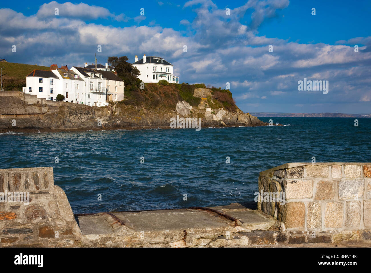 Port Mellon; near Mevagissey at high tide; Cornwall Stock Photo Alamy