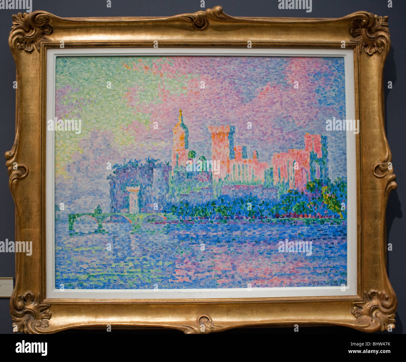 Paris, France - Detail, Post-Impressionism Painting Inside of Orsay Museum, Musee d'orsay, fine art, impressionists paintings Stock Photo