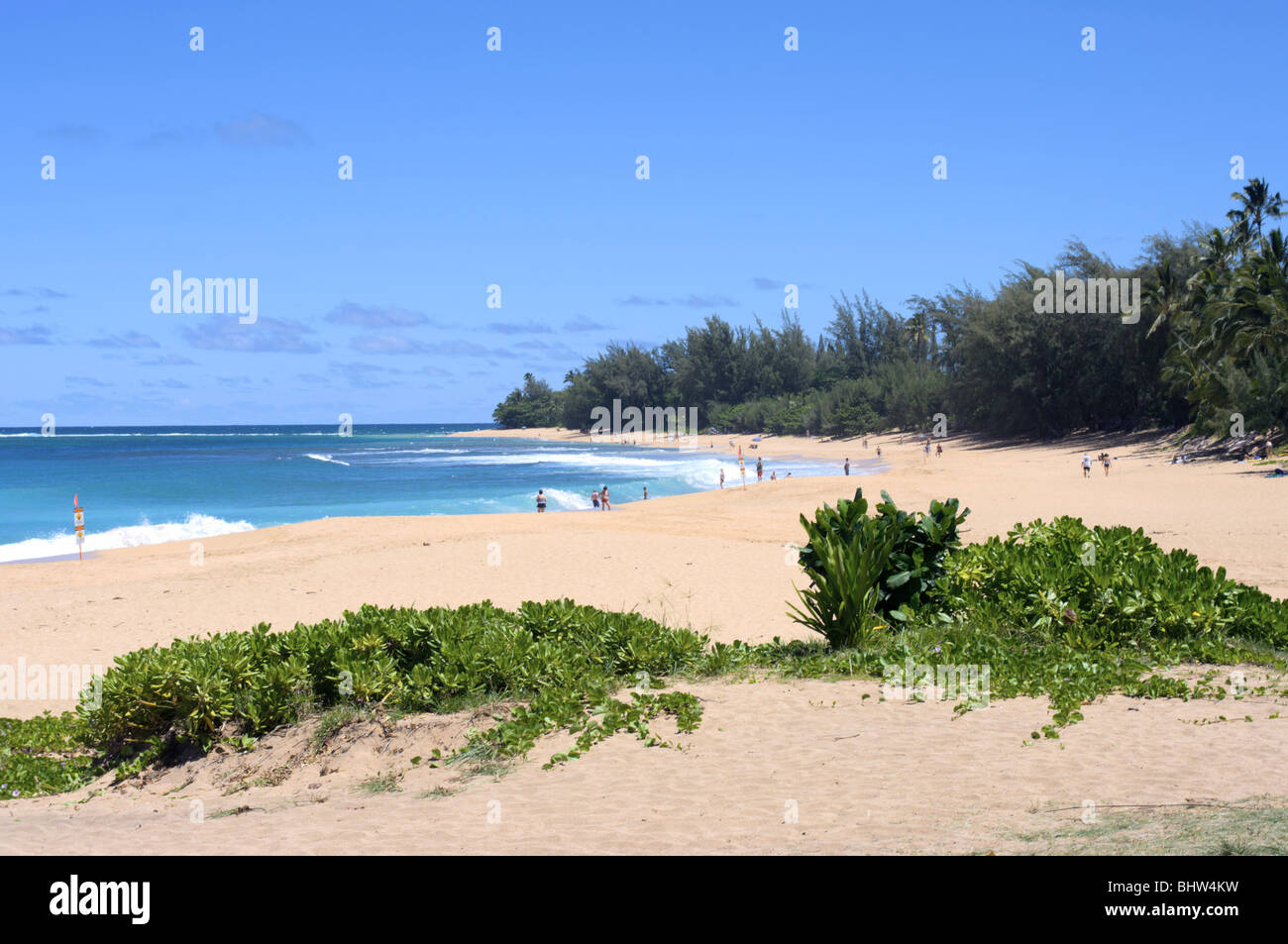 Tunnels Beach Ha'ena Kauai HI Stock Photo Alamy
