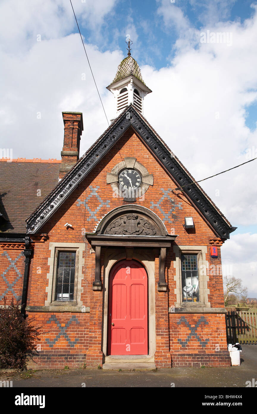 Entrance to victorian school in Crewe Green Cheshire UK Stock Photo