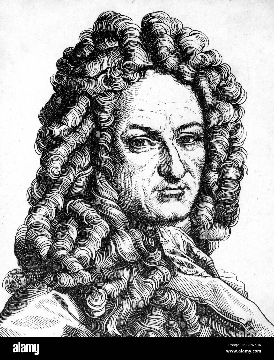 GOTTFRIED WILHELM LEIBNITZ - German mathematician and philosopher (1646-1716) Stock Photo