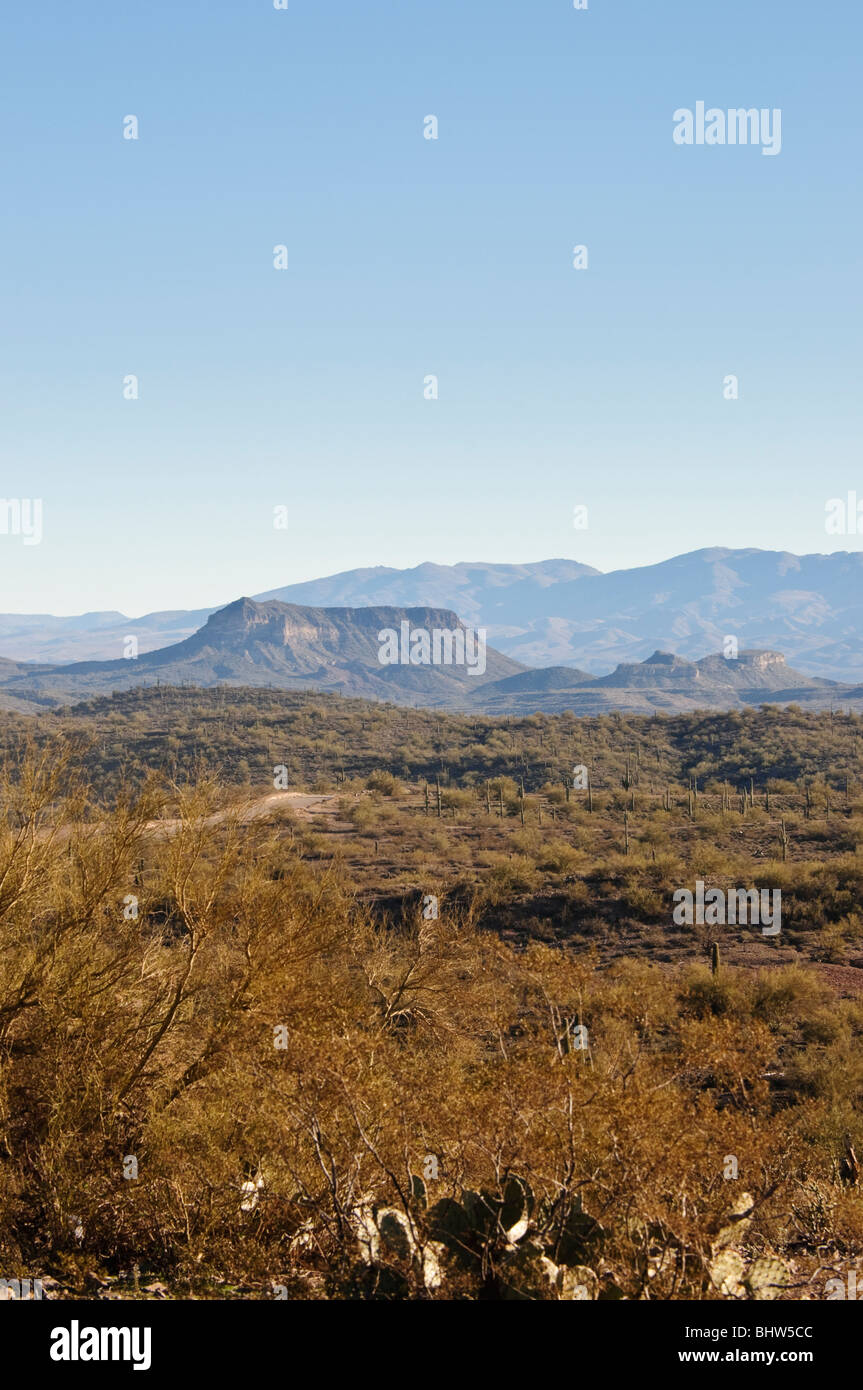South end of the Bradshaw Mountains in Yavapai County, Arizona, from