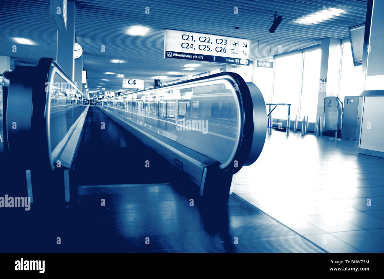 moving-walkway-at-airport-blue-tone-stock-photo-alamy