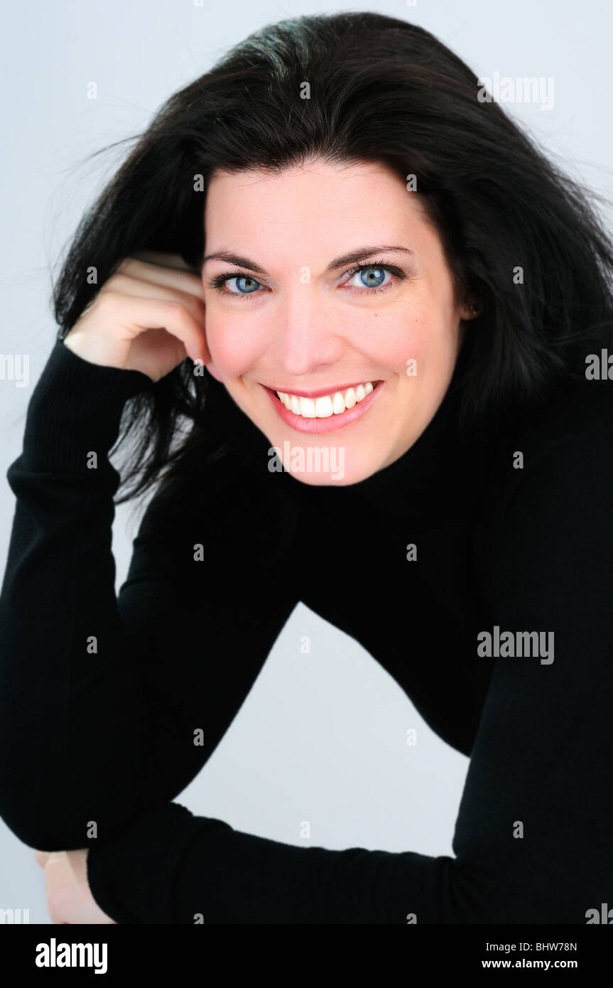 Happy black woman toothy smile hi-res stock photography and images - Alamy