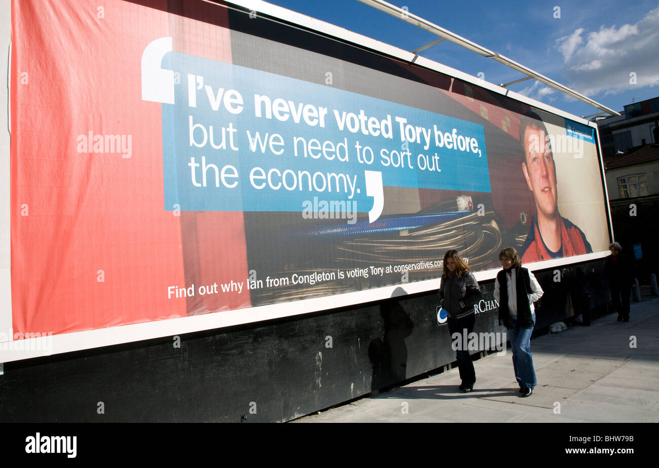 Conservative Party election poster, London Stock Photo