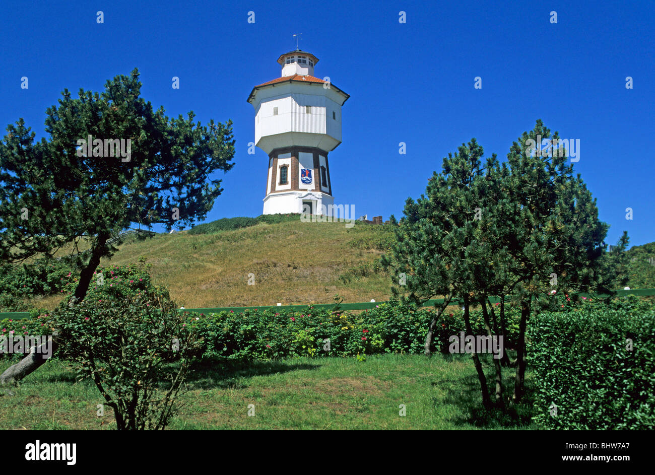 the water tower, landmark of Langeoog Island, East Friesland, Lower Saxony, Germany Stock Photo