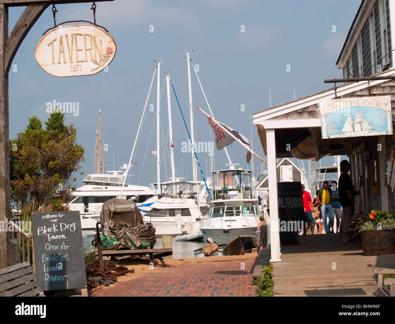 The Harbor area of Vineyard Haven on Martha's Vineyard, Massachusetts