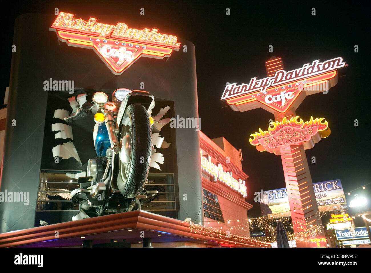 A view of the Harley Davidson Cafe in Las Vegas, Nevada. Stock Photo
