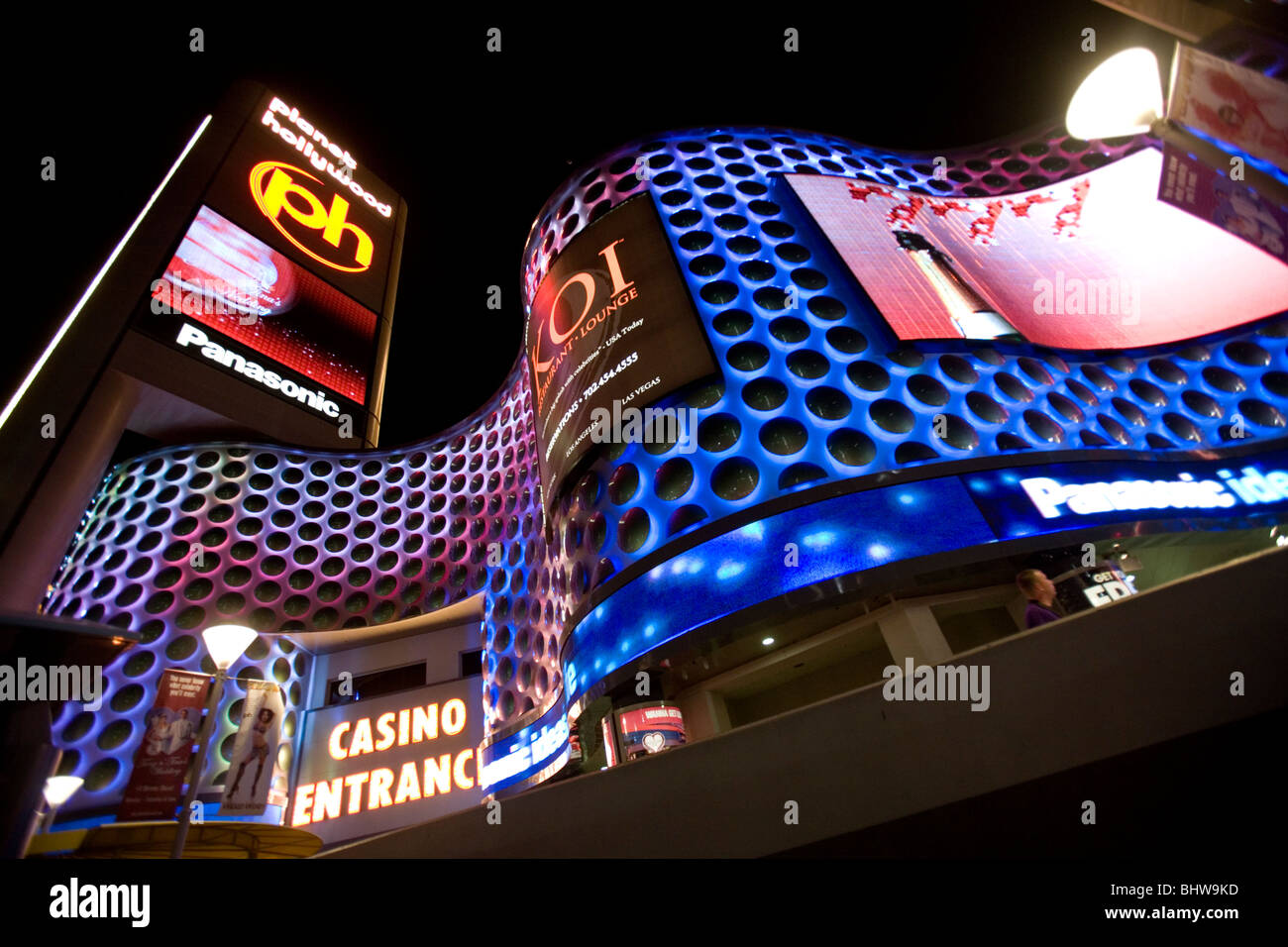 Planet Hollywood Casino Entrance, Las Vegas, Nevada. Stock Photo