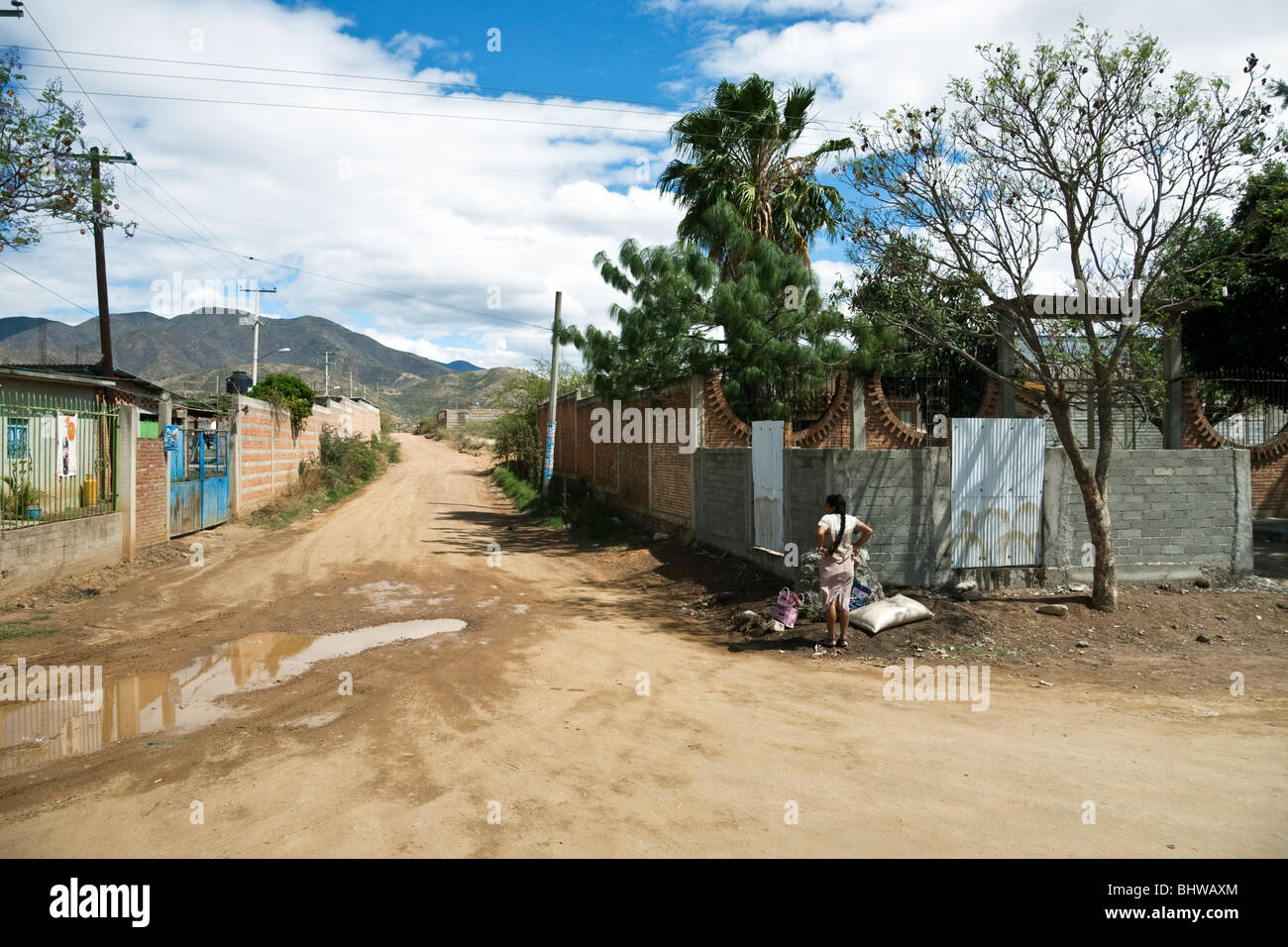 Roadside Scene In Rural Oaxaca State With Dirt Roads - 