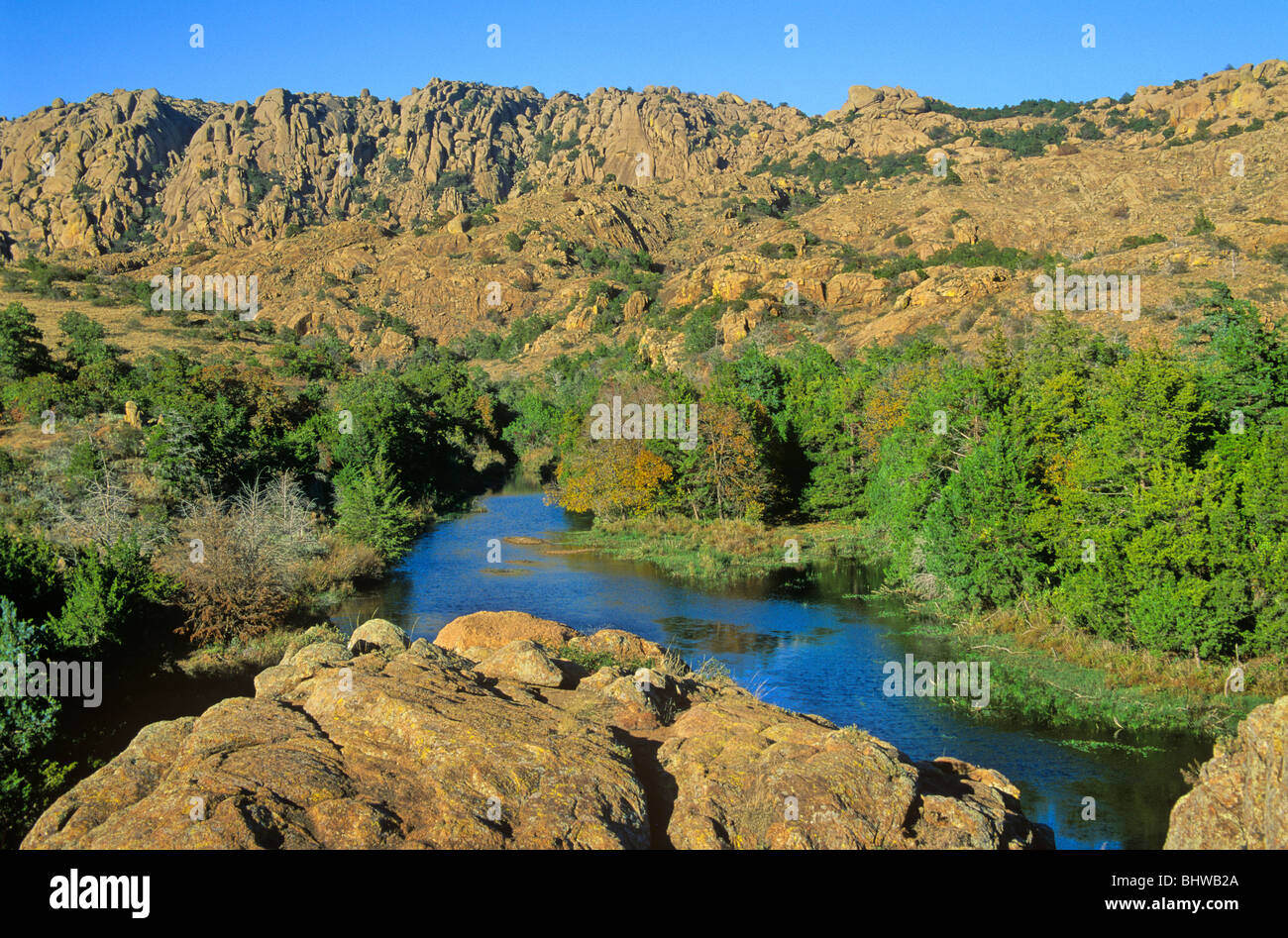 Treasure Lake and Elk Mountain at Wichita Mountains National Wildlife